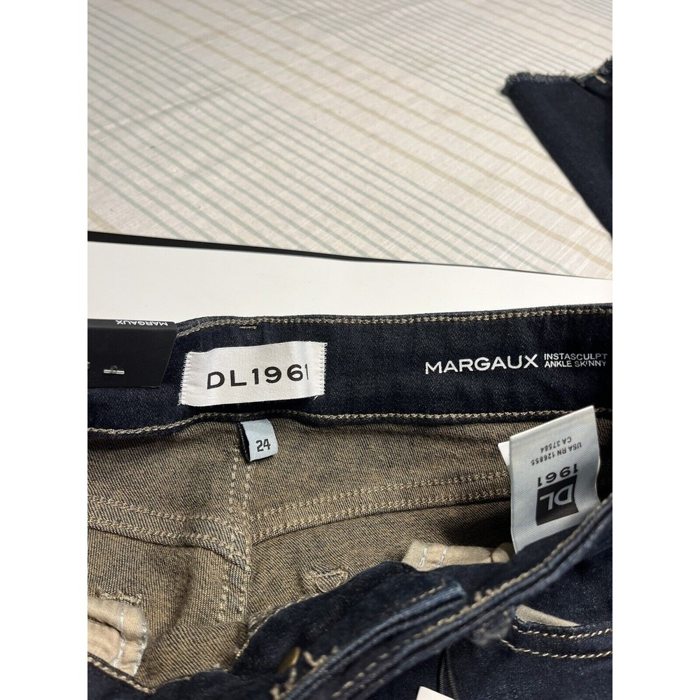 NWT - DL1961 Womens Margaux Instasculpt Dark Wash Ankle Skinny Jeans Size 24” - Picture 6 of 8
